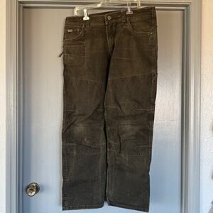 Kuhl Mens Vintage Patina Dye Rebel Runner Brown Straight Pants Jeans Sz 36 x 32